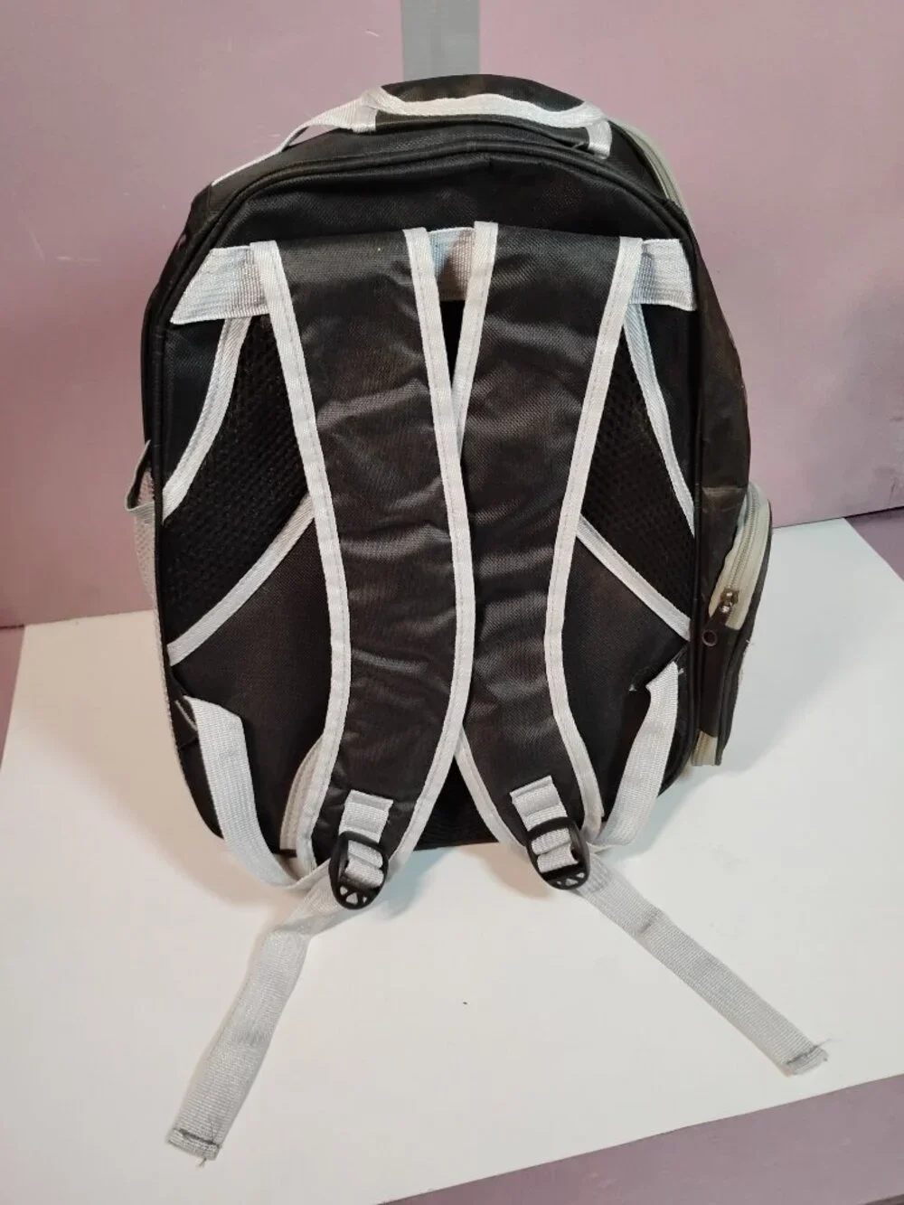 Large Cat Backpack Carrier for Travel and Hiking Pet Bubble Backpack - Black